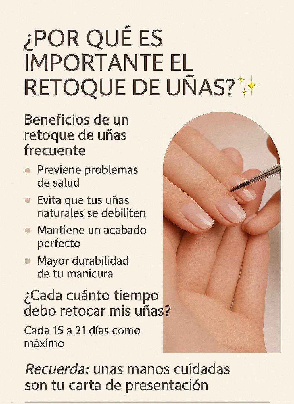 Beneficios de un retoque de uñas frecuente